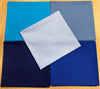 Fat Quarter Bundle - Plain Blue Colour Cotton Fabric Mix - 5 Piece Bundle