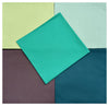 Fat Quarter Bundle - Plain Green Colour Cotton Fabric Mix - 5 Piece Bundle