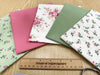 Fat Quarter Bundle - Pretty Pink & Green Rose Bud Floral Mix