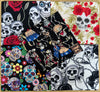 Fat Quarter Bundle - Gothic Skulls & Skeletons Halloween Craft Fabric Material