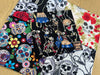 Fat Quarter Bundle - Gothic Skulls & Skeletons Halloween Craft Fabric Material