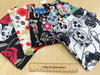 Fat Quarter Bundle - Gothic Skulls & Skeletons Halloween Craft Fabric Material