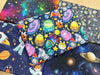 Fat Quarter Fabric Bundle - Outer Space - Spaceman - Astronaut - Planets - Galaxy Bunting Craft Fabric