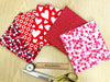 Fat Quarter Bundle - Valentine's Day Red & Pink Love Hearts Mix