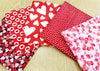 Fat Quarter Bundle - Valentine's Day Red & Pink Love Hearts Mix