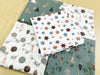 Fat Quarter Bundle - Christmas Sage Green Rose Gold Star Baubles Trees Fabric