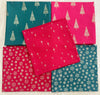 Fat Quarter Bundle - Red Green Gold Sparkle Trees Stars & Snowflakes Christmas Mix Bunting Craft Fabric