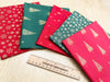 Fat Quarter Bundle - Red Green Gold Sparkle Trees Stars & Snowflakes Christmas Mix Bunting Craft Fabric