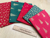 Fat Quarter Bundle - Red Green Gold Sparkle Trees Stars & Snowflakes Christmas Mix Bunting Craft Fabric