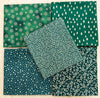 Fat Quarter Bundle - Christmas Green Metallic Gold Snowflake Trees Fabric