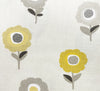 Half Panama Cotton - Elsa Ochre Daisy Floral Print - Craft Upholstery Fabric