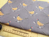 Lewis & Irene Quilting Fabric - 'Country Life' Pheasants - Earth Grey