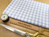 Blue & White Gingham Fabric 1/3" Check Yarn Dyed Fabric