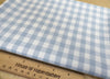 Blue & White Gingham Fabric 1/3" Check Yarn Dyed Fabric