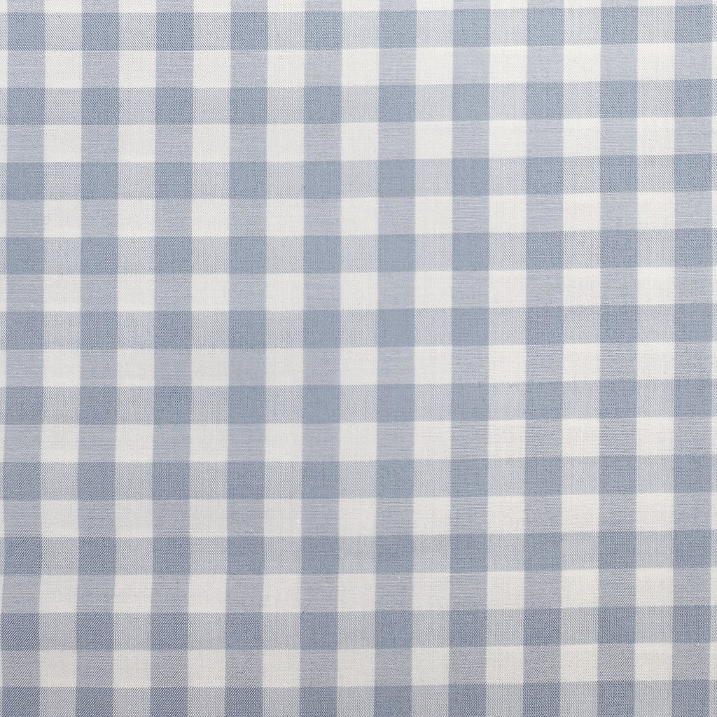 Blue & White Gingham Fabric 1/3" Check Yarn Dyed Fabric