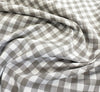 Gingham Fabric - Grey & White 1/3" Check - Cotton Craft Fabric