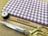 Mauve Purple & White Gingham Fabric 1/3" Check Yarn Dyed Fabric