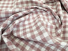 Mauve Purple & White Gingham Fabric 1/3" Check Yarn Dyed Fabric