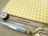 Yellow & White Gingham Fabric 1/3" Check Yarn Dyed Fabric