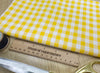 Yellow & White Gingham Fabric 1/3" Check Yarn Dyed Fabric