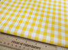 Yellow & White Gingham Fabric 1/3" Check Yarn Dyed Fabric