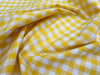 Yellow & White Gingham Fabric 1/3" Check Yarn Dyed Fabric