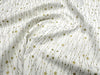 Christmas Fabric - Silver & Gold Glitter Stars on White - 100% Cotton Fabric
