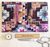 Cotton Canvas Fabric - Purple Abstract Aztec Print