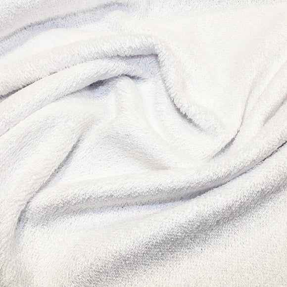 Soft Bamboo Terry Towelling Fabric - White