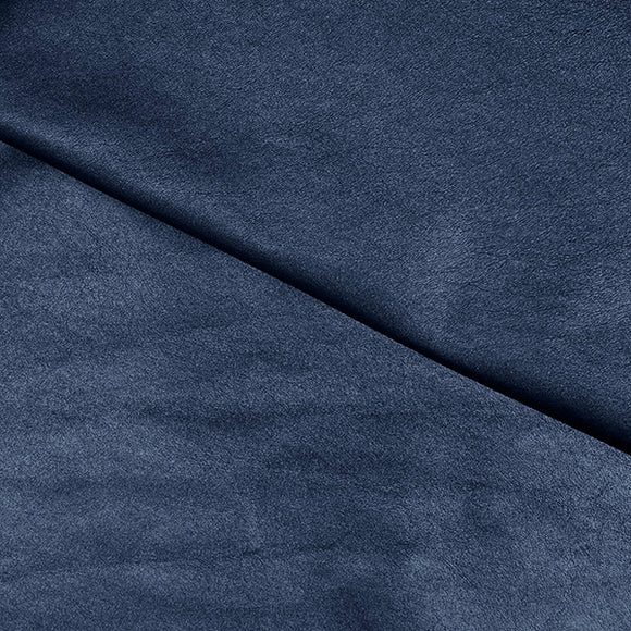 Soft Leather Look Fabric - Metallic Cobalt Blue