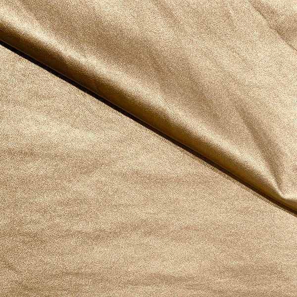 Soft Leather Look Fabric - Metallic Light Gold