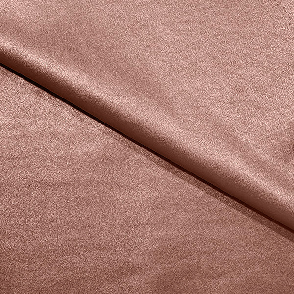 Soft Leather Look Fabric - Metallic Pink