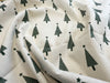 Christmas Fabric - Green Scandi Christmas Trees on Natural - 100% Cotton Fabric