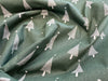 Christmas Fabric - Natural Scandi Christmas Trees on Green - 100% Cotton Fabric