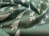 Christmas Fabric - Natural Scandi Christmas Trees on Green - 100% Cotton Fabric