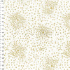 Christmas Fabric - Metallic Gold Sparkle Stars on Cream - Xmas Craft Fabric