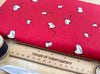 Christmas Fabric - Red Robin on Red - 100% Cotton Fabric