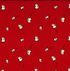 Christmas Fabric - Red Robin on Red - 100% Cotton Fabric