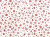 Christmas Fabric - Red Scandi Snowflakes on Natural - Xmas Craft Fabric Material