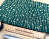 Christmas Fabric - Silver & Gold Glitter Stars on Green - 100% Cotton Fabric
