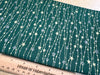 Christmas Fabric - Silver & Gold Glitter Stars on Green - 100% Cotton Fabric