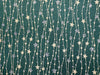 Christmas Fabric - Silver & Gold Glitter Stars on Green - 100% Cotton Fabric
