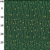Christmas Fabric - Silver & Gold Glitter Stars on Green - 100% Cotton Fabric