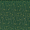 Christmas Fabric - Silver & Gold Glitter Stars on Green - 100% Cotton Fabric