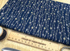 Christmas Fabric - Silver & Gold Glitter Stars on Navy Blue - Cotton Fabric