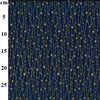 Christmas Fabric - Silver & Gold Glitter Stars on Navy Blue - Cotton Fabric