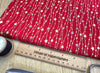 Christmas Fabric - Silver & Gold Glitter Stars on Red - 100% Cotton Fabric