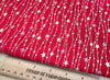 Christmas Fabric - Silver & Gold Glitter Stars on Red - 100% Cotton Fabric