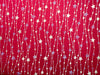 Christmas Fabric - Silver & Gold Glitter Stars on Red - 100% Cotton Fabric