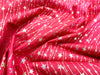Christmas Fabric - Silver & Gold Glitter Stars on Red - 100% Cotton Fabric